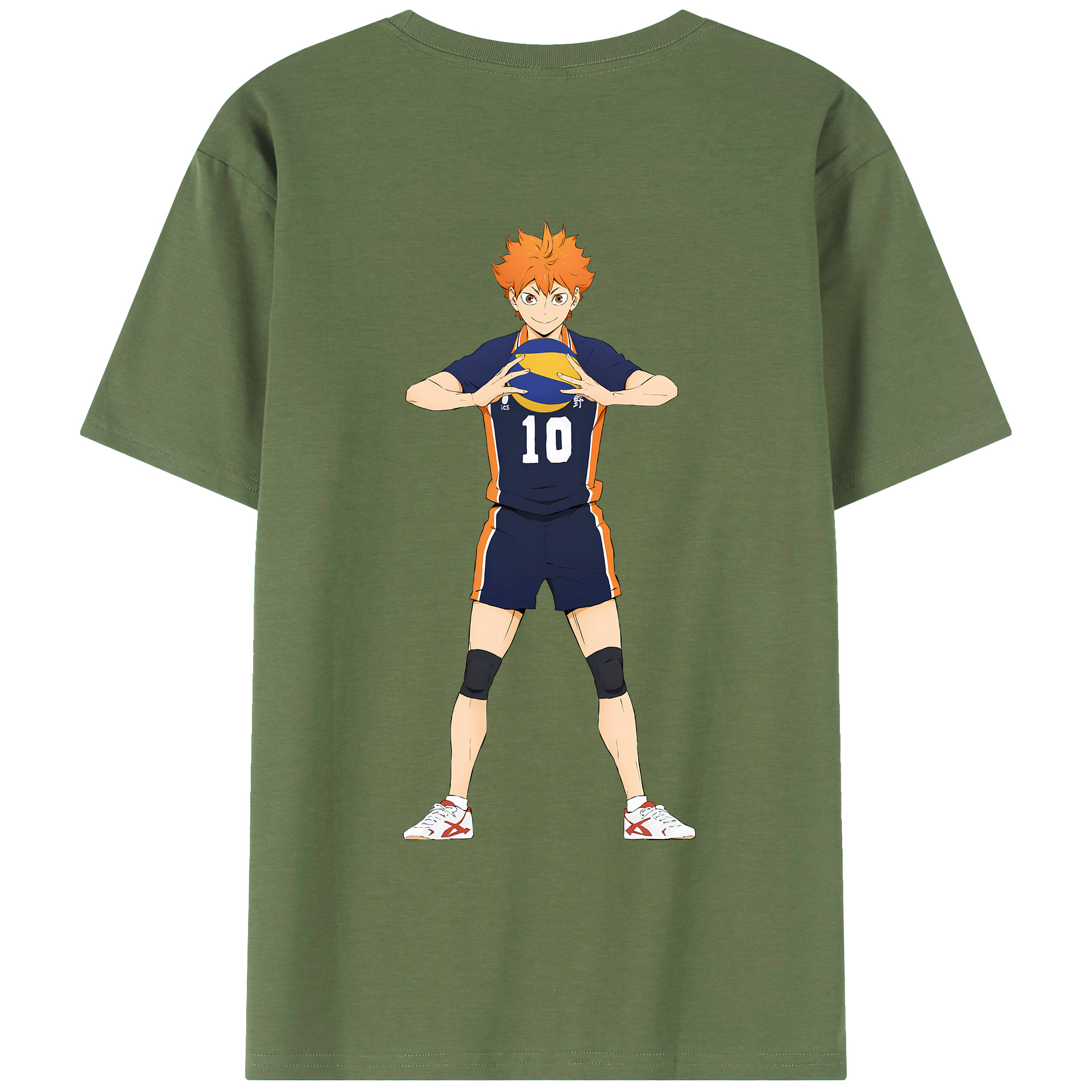 （画像用） ハイキュー!! Haikyu!! 綿100％ メンズ半袖Tシャツ（バックプリント） 通気性